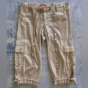 ABERCROMBIE & FITCH 100% Cotton Beige Cropped Pants